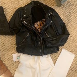 Free People leather jacket .EUC Feels like butter